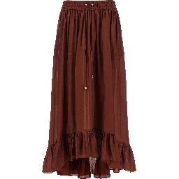 Bordeaux Silk Mini Skirt