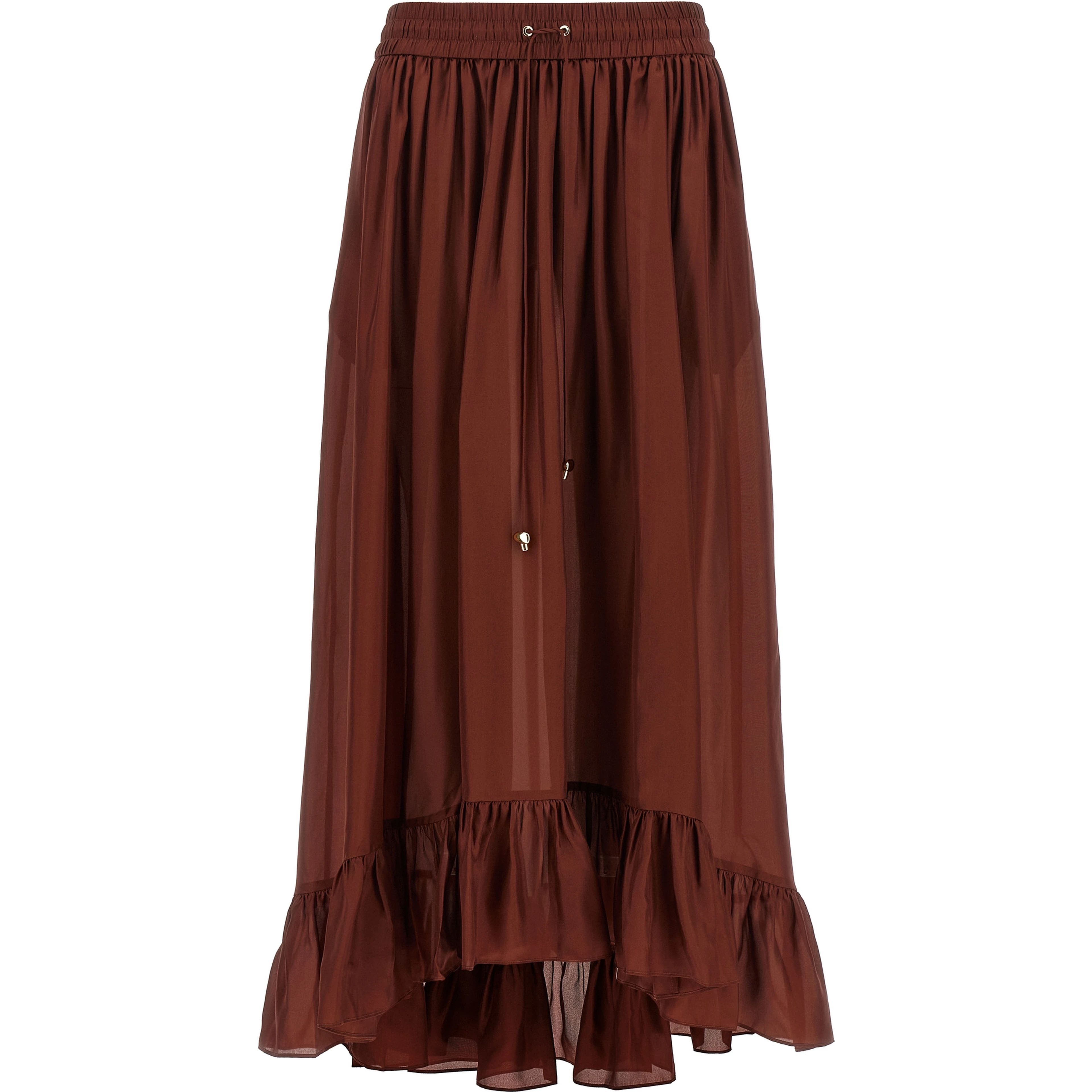 Bordeaux Silk Mini Skirt