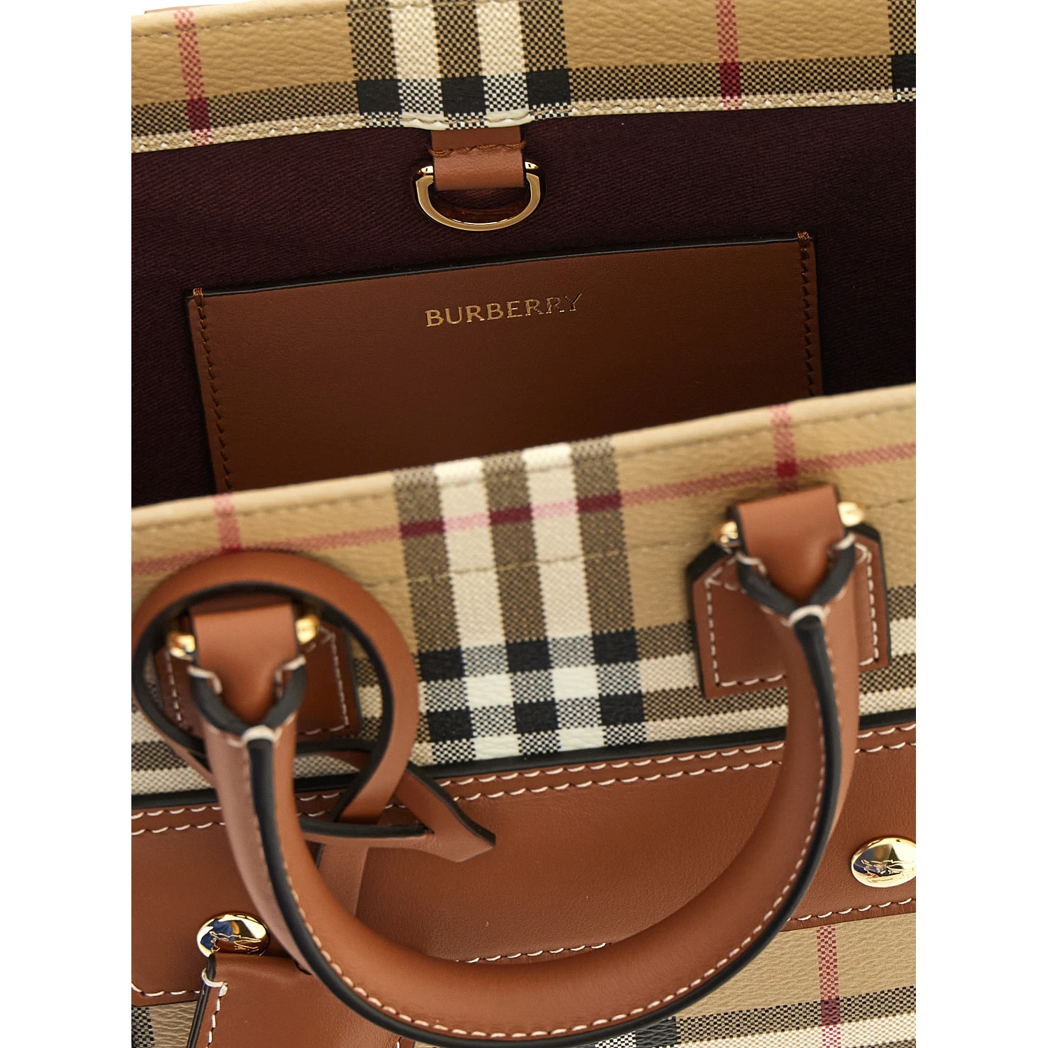 Beige Polyethylene Tote Bag