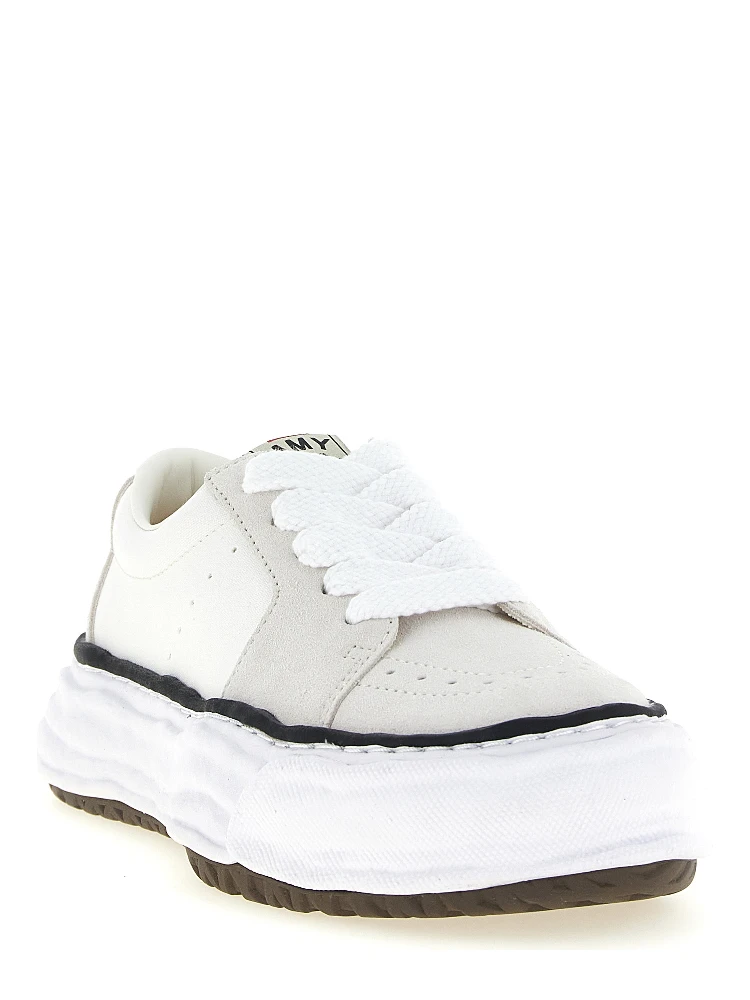 White Cowhide Platform Sneakers alternative