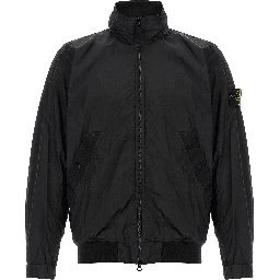 Black Polyamide Full-Length Jacket