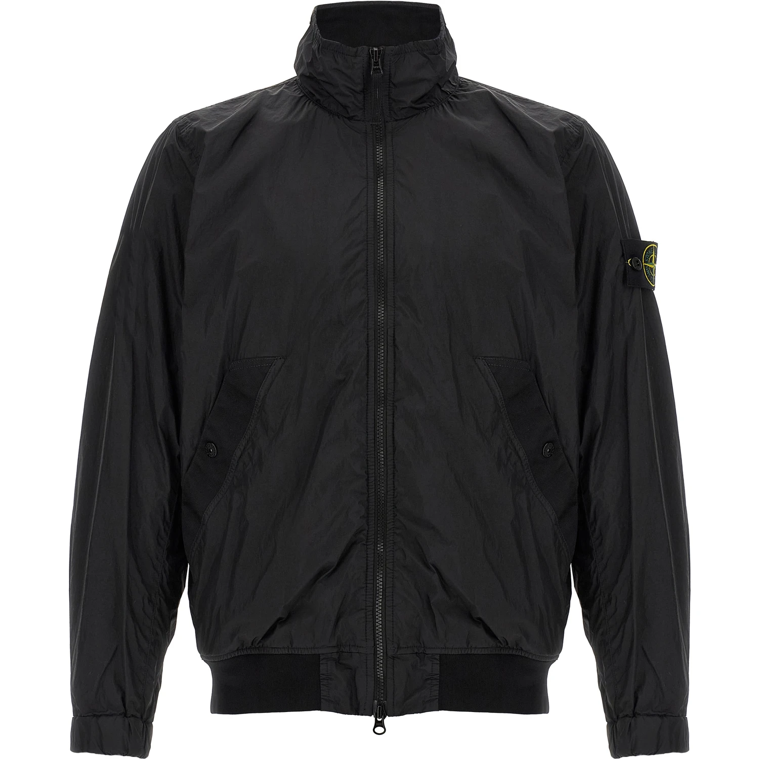 Black Polyamide Full-Length Jacket