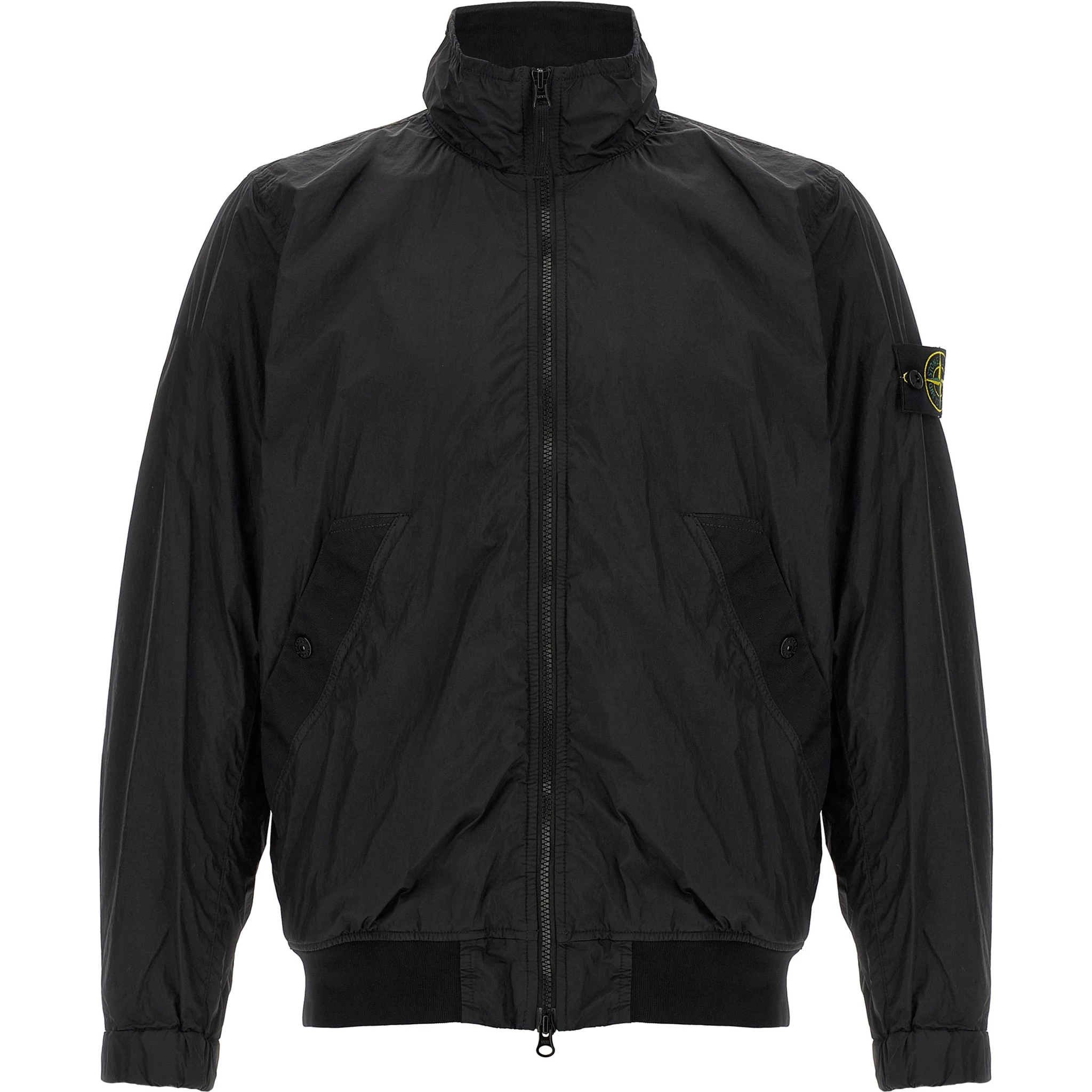 Black Polyamide Full-Length Jacket