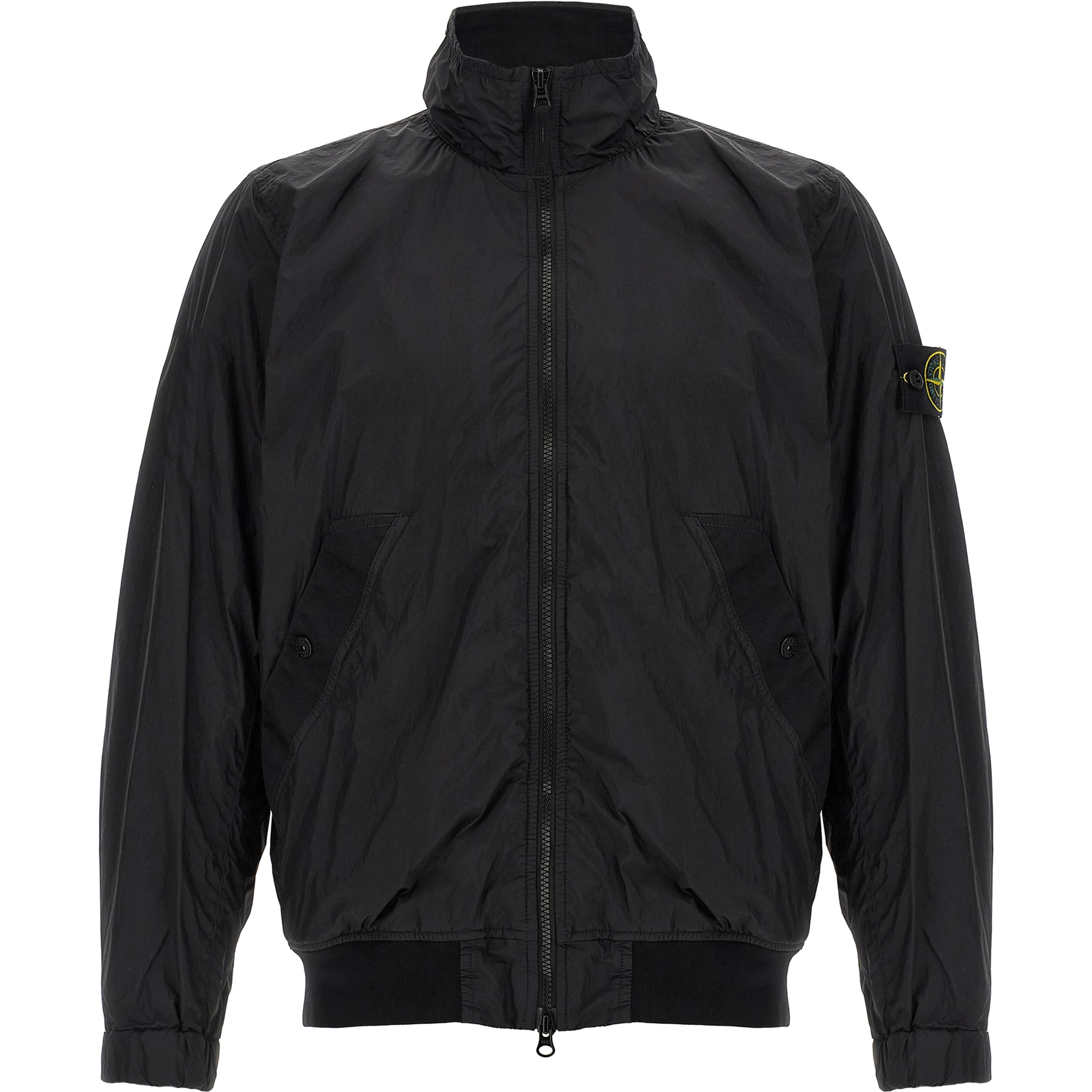 Black Polyamide Full-Length Jacket