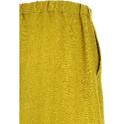 Bicolor Linen Casual Pants
