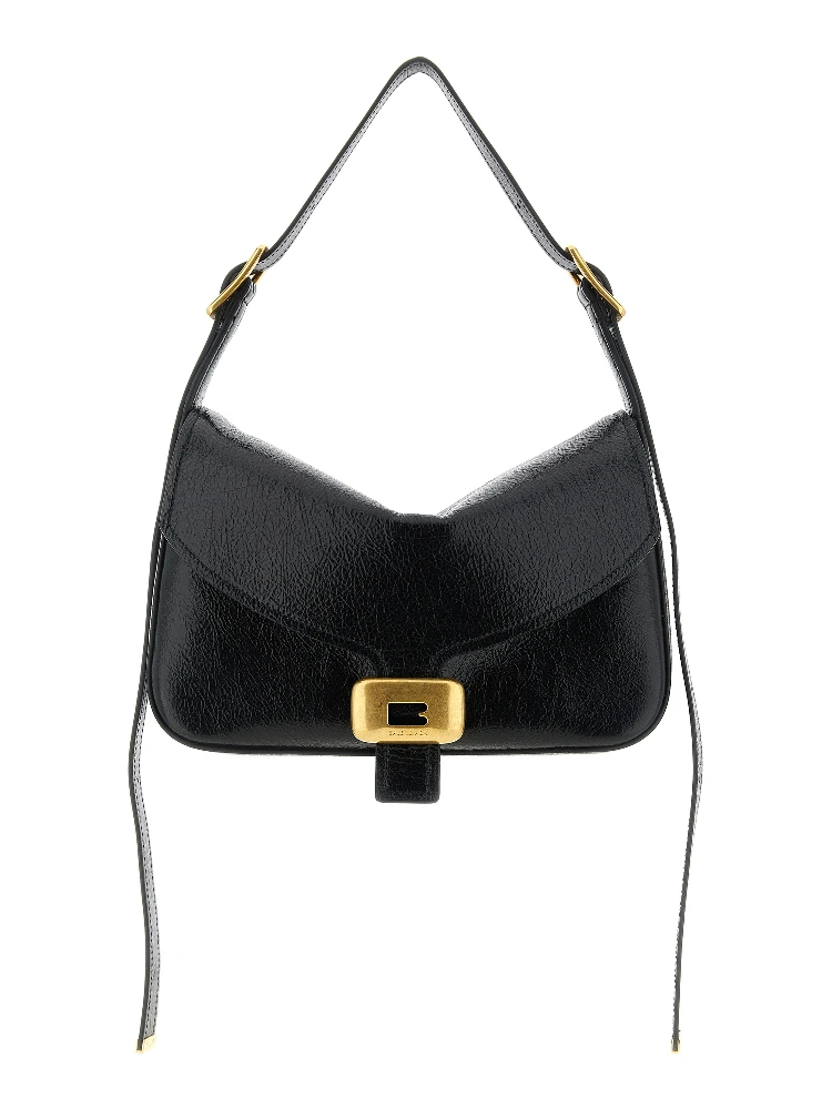Black Lamb Leather Shoulder Bag