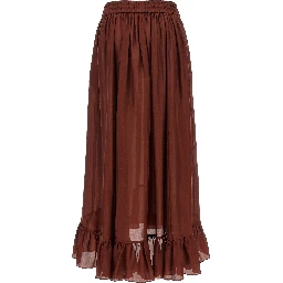 Bordeaux Silk Mini Skirt