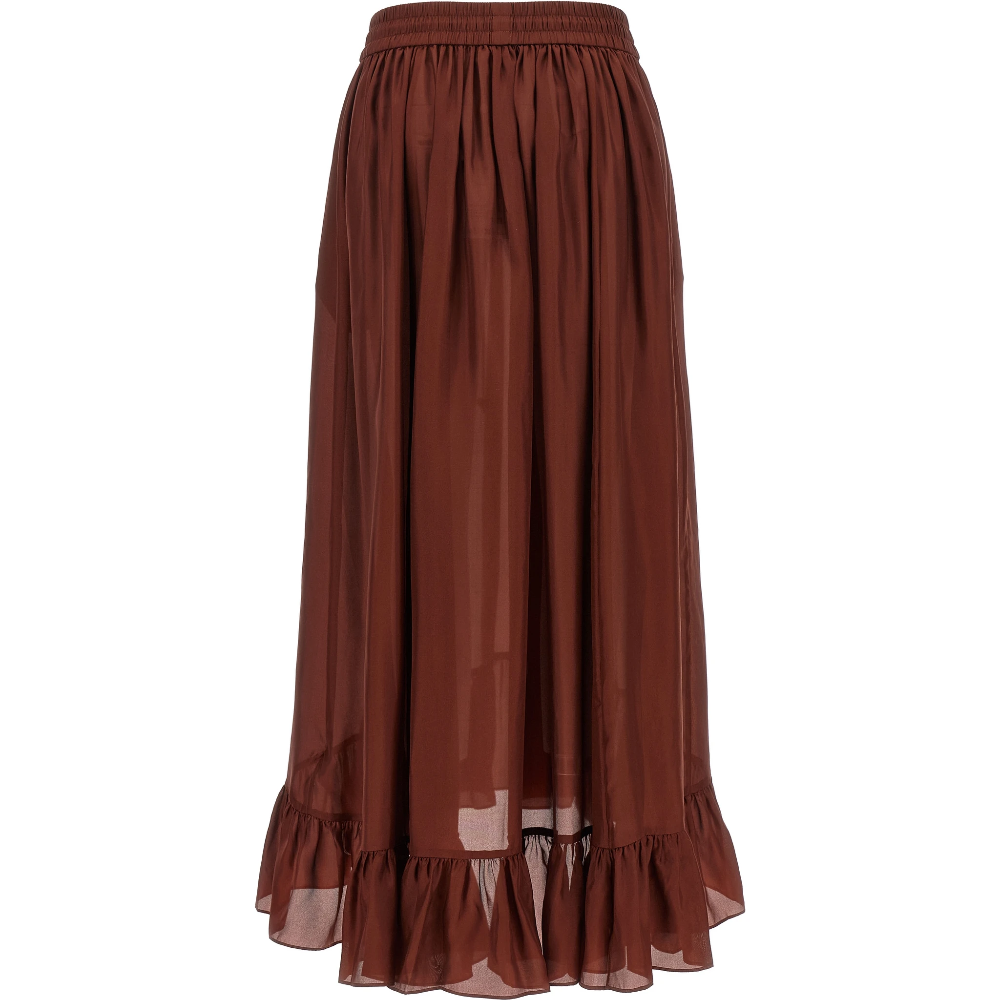 Bordeaux Silk Mini Skirt