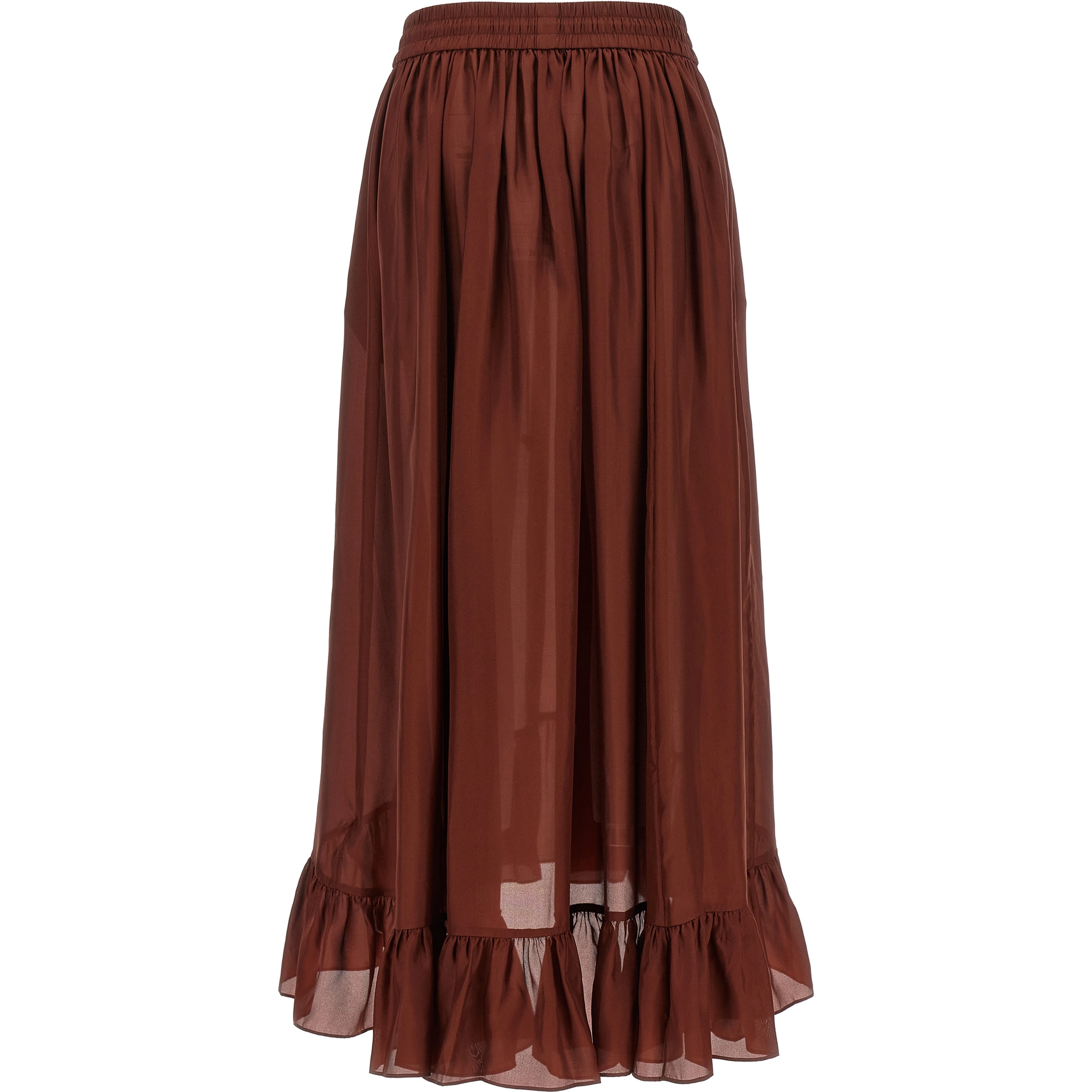 Bordeaux Silk Mini Skirt