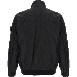 Black Polyamide Full-Length Jacket