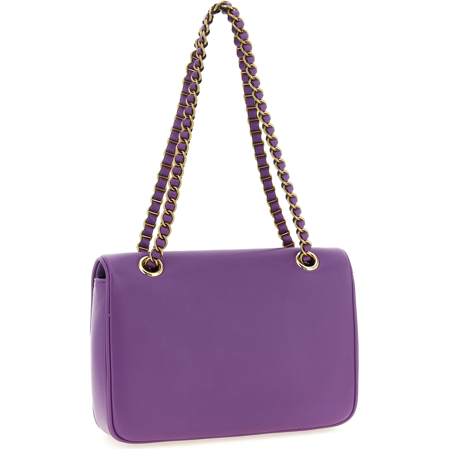Purple Lamb Leather Shoulder Bag