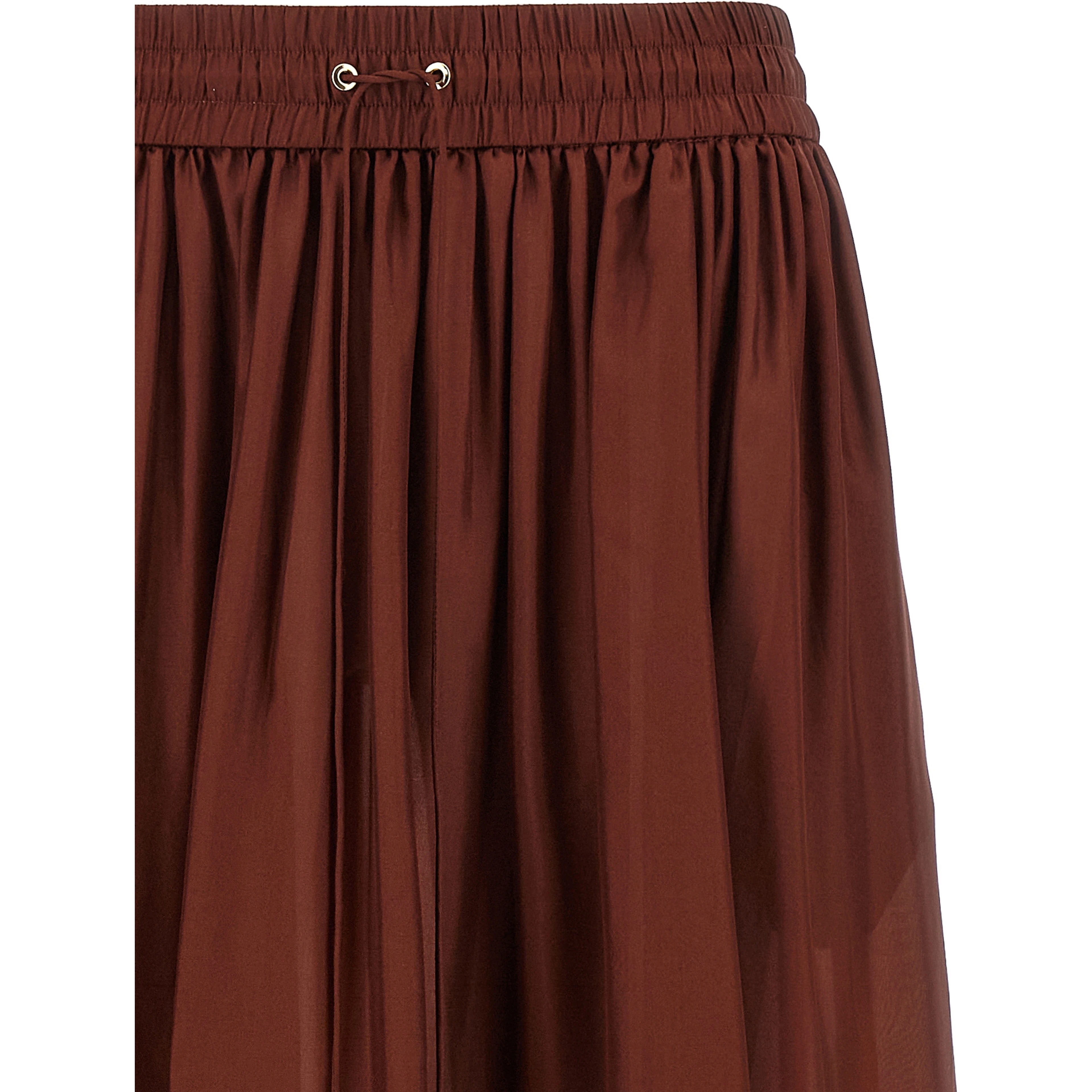 Bordeaux Silk Mini Skirt