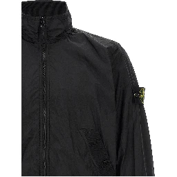 Black Polyamide Full-Length Jacket