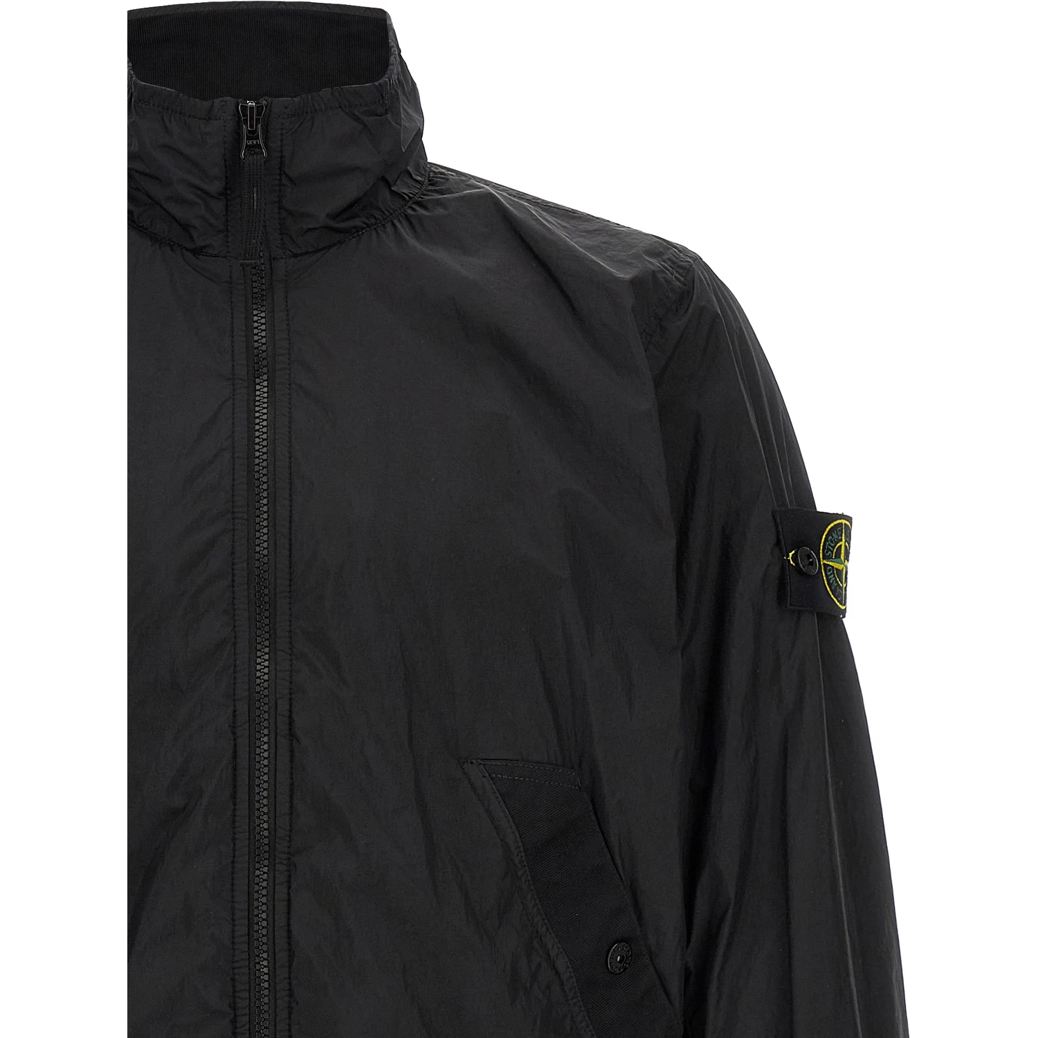 Black Polyamide Full-Length Jacket