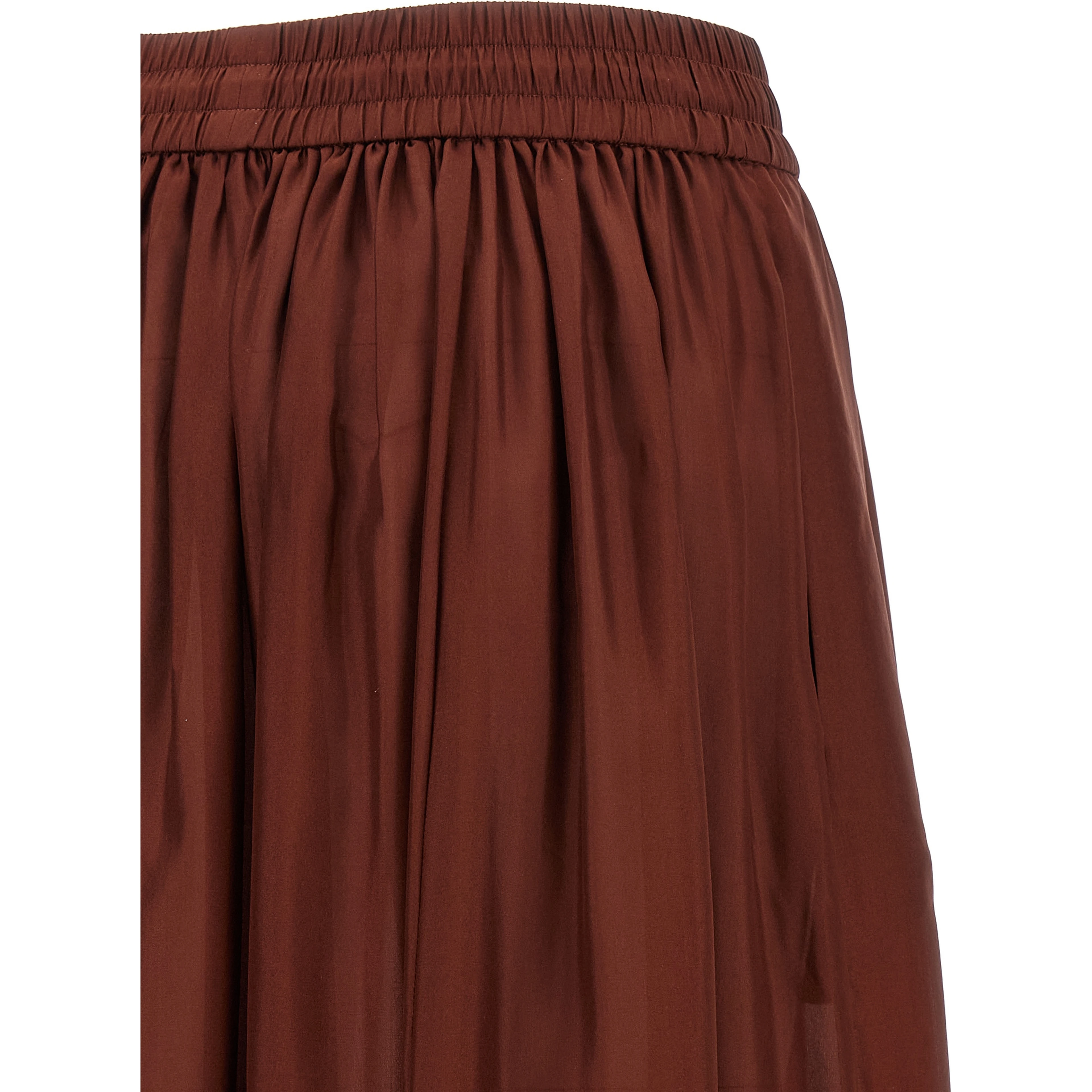 Bordeaux Silk Mini Skirt