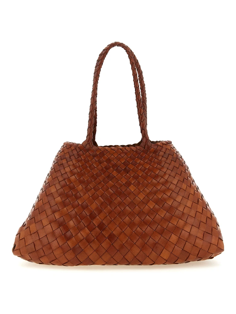 Brown Calfskin Shoulder Bag