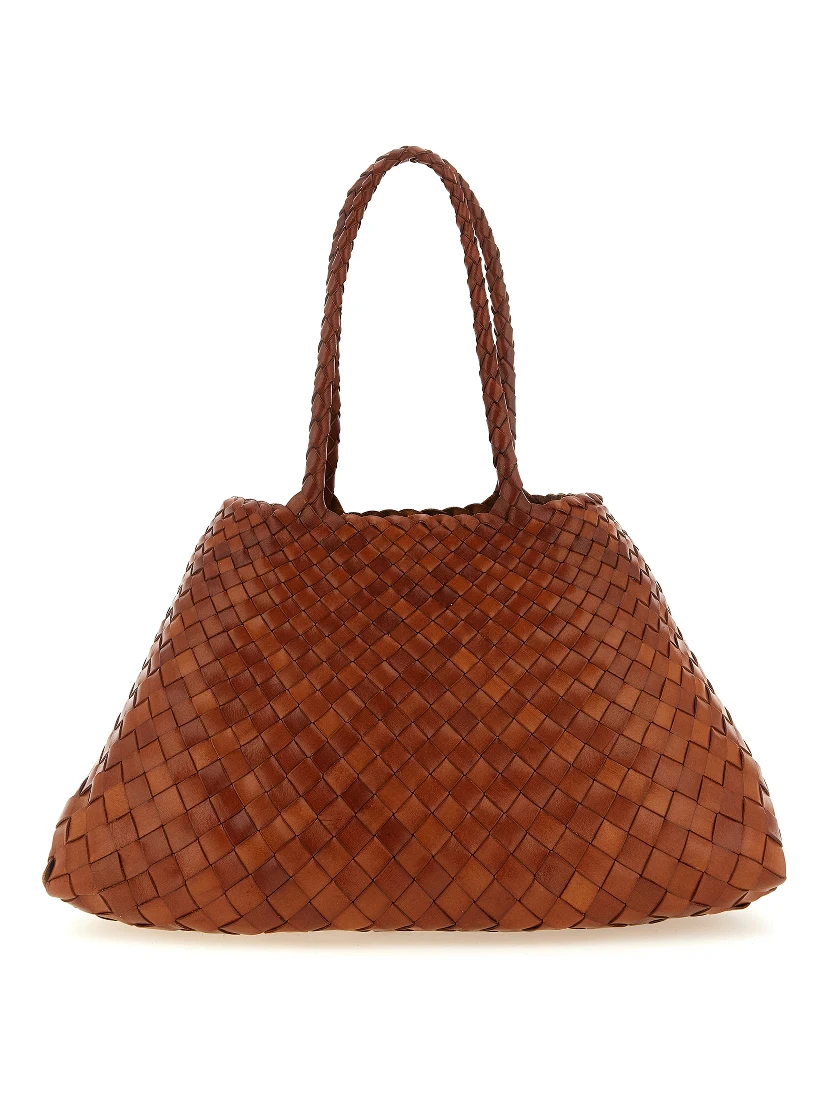 Brown Calfskin Shoulder Bag