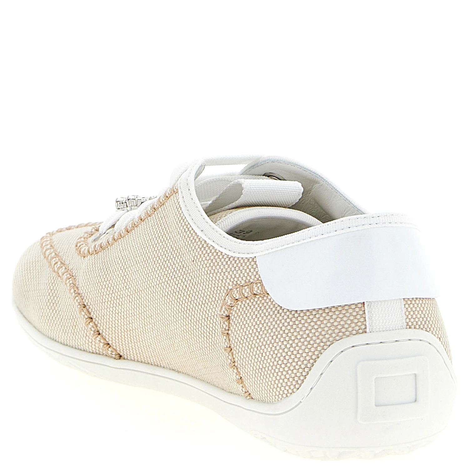 Beige Polyamide Low Top Sneakers