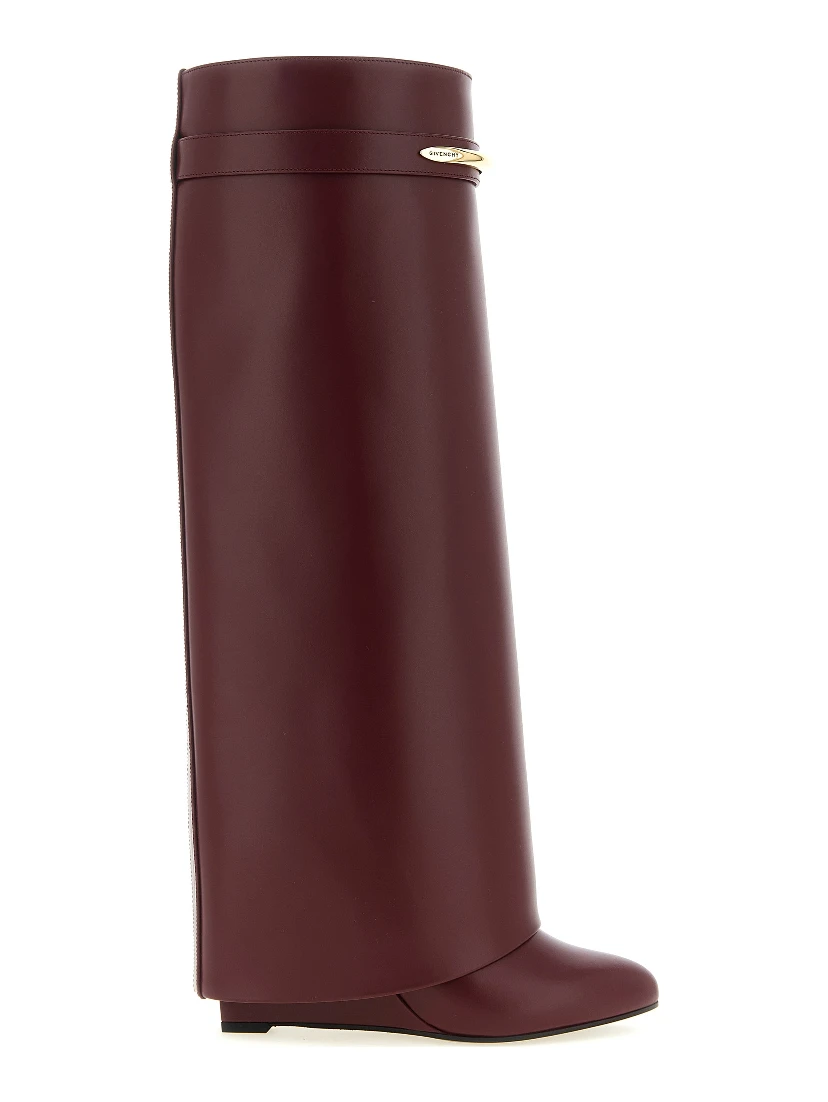 Bordeaux Calfskin Over The Knee