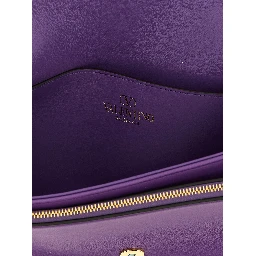 Purple Lamb Leather Shoulder Bag