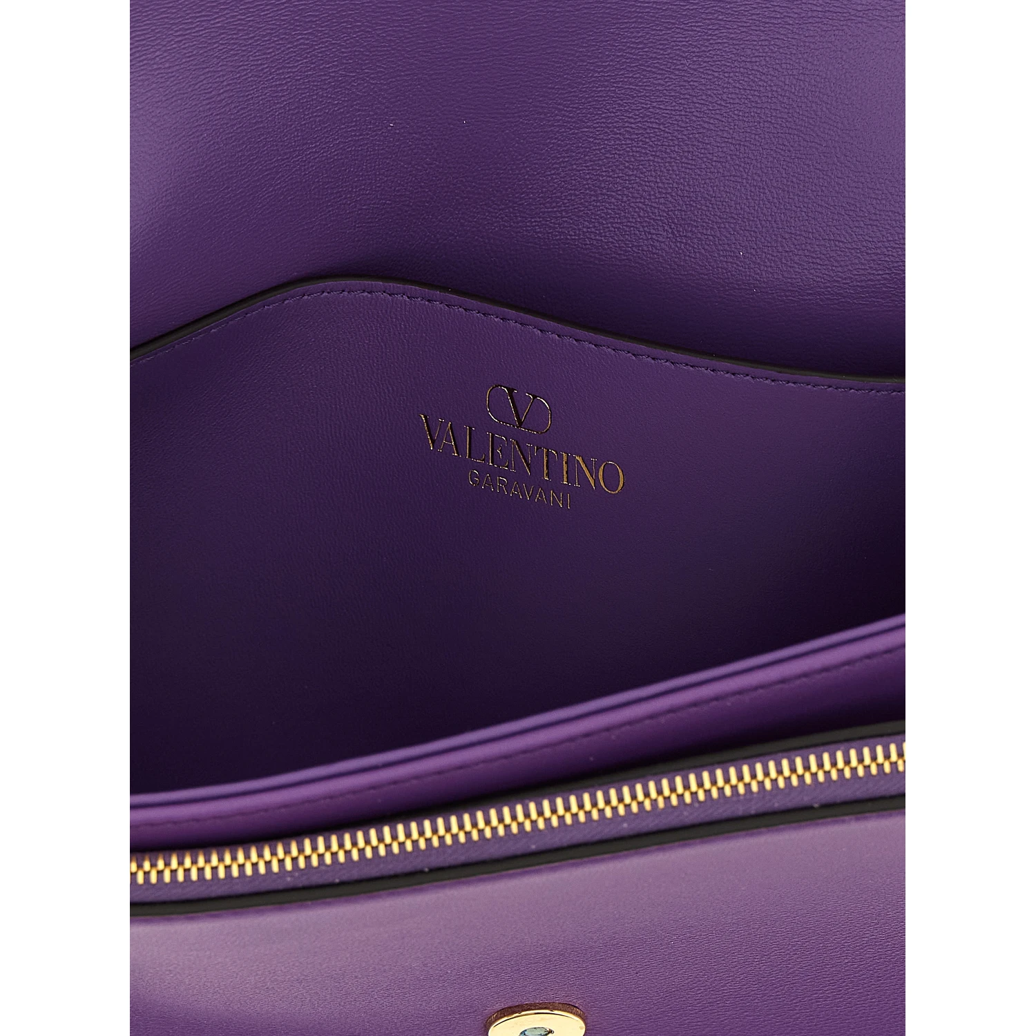 Purple Lamb Leather Shoulder Bag
