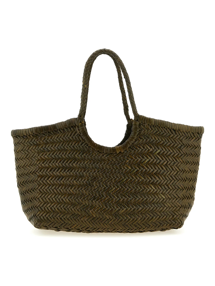 Bicolor Calfskin Shoulder Bag