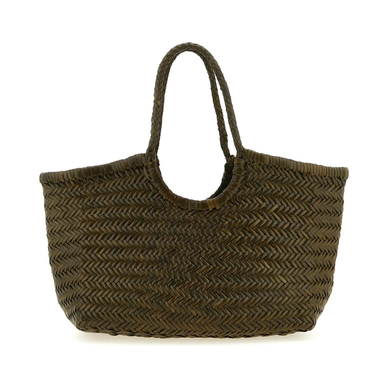 Bicolor Calfskin Shoulder Bag