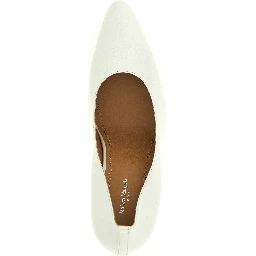 White Lambskin High Heel Pumps