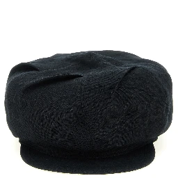Black Linen Fatcap Hat