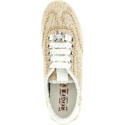 Beige Polyamide Low Top Sneakers