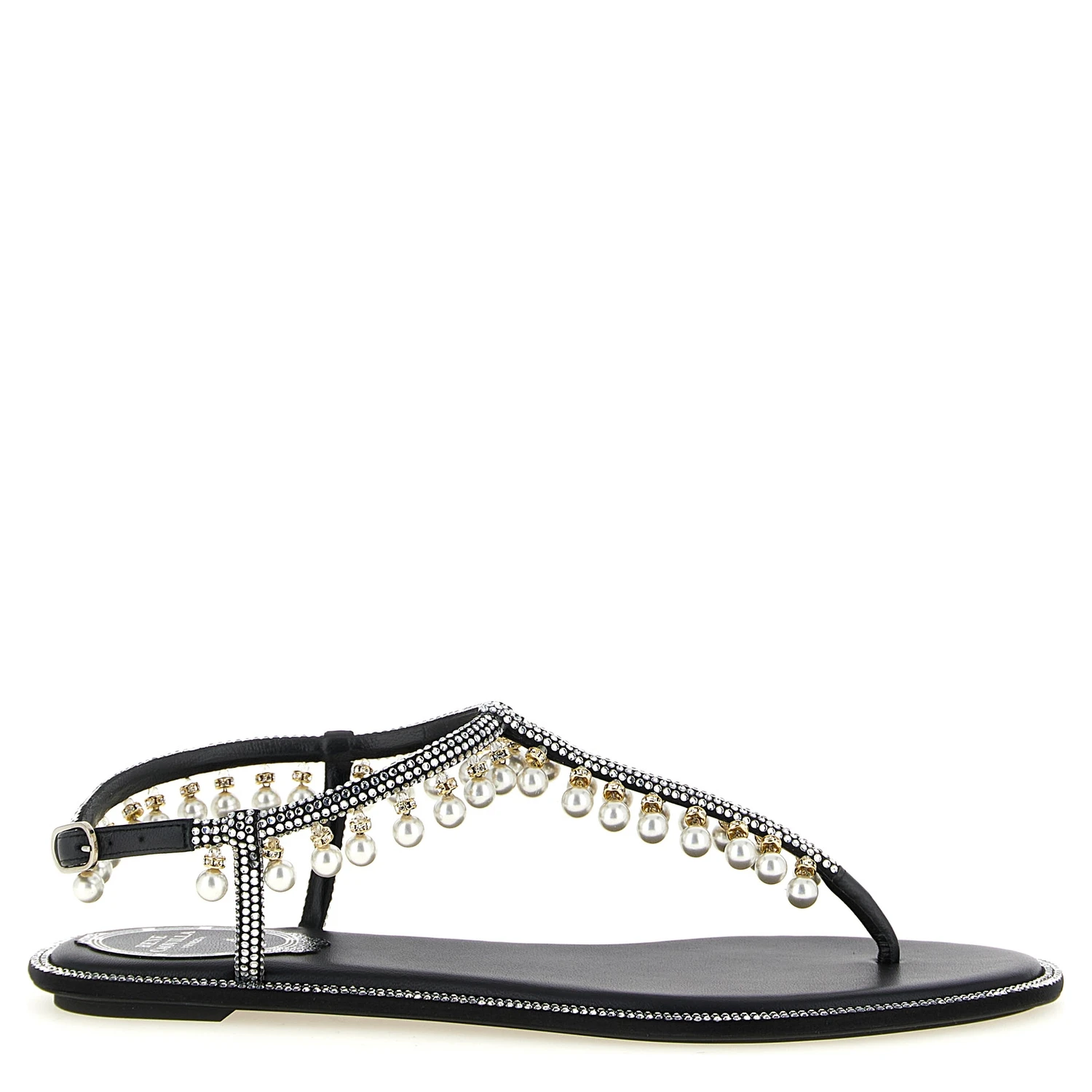 Bicolor Viscose Flat Sandals