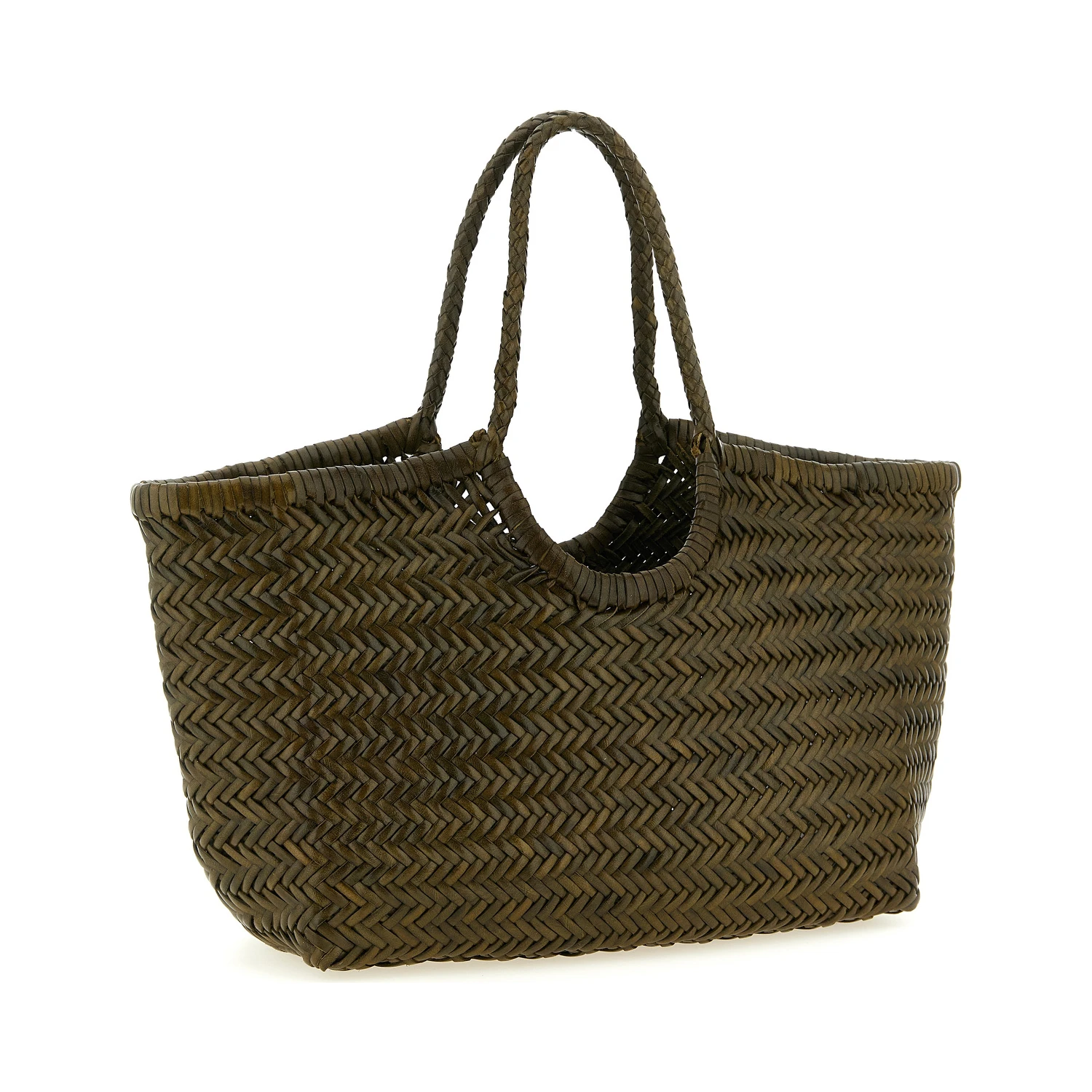 Bicolor Calfskin Shoulder Bag