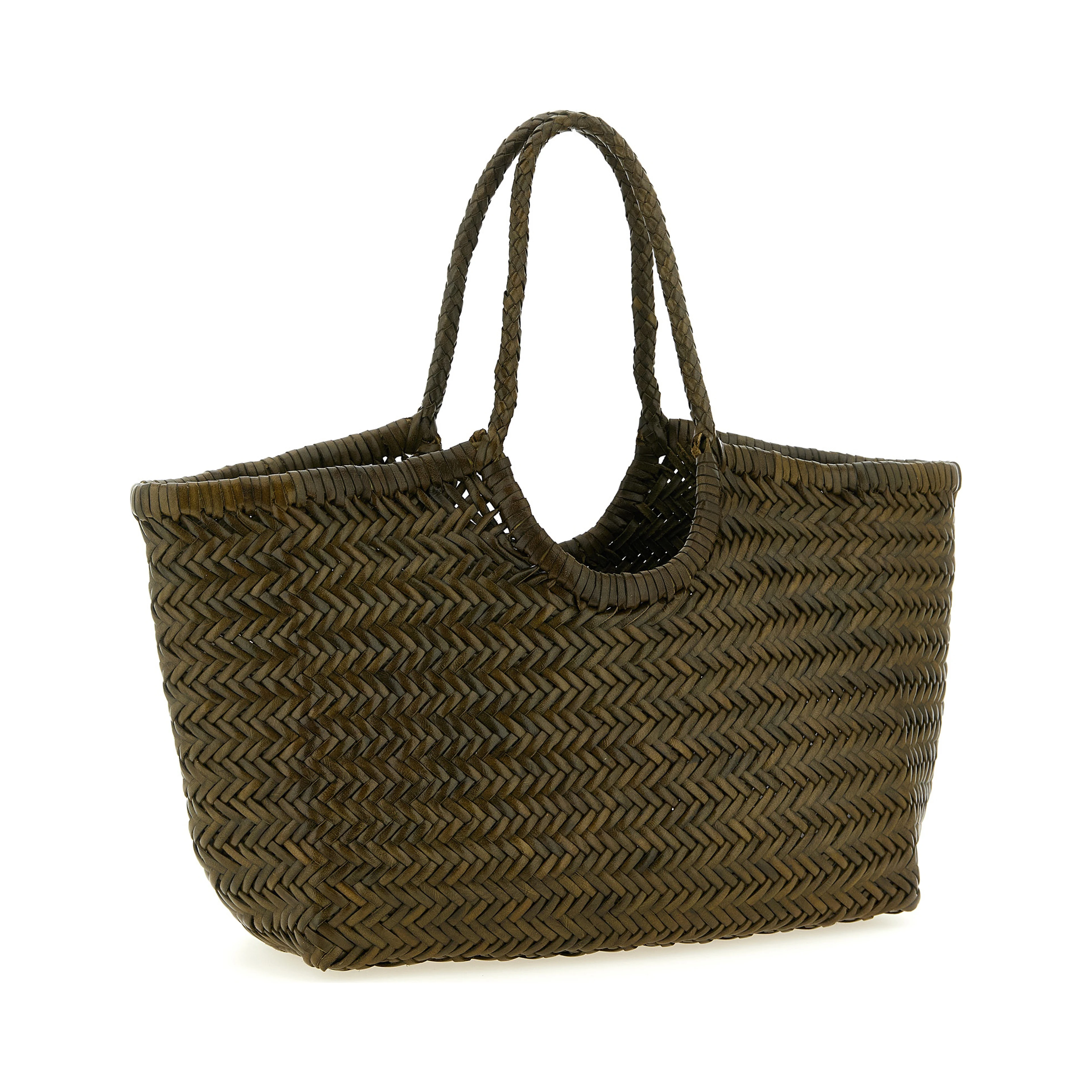 Bicolor Calfskin Shoulder Bag