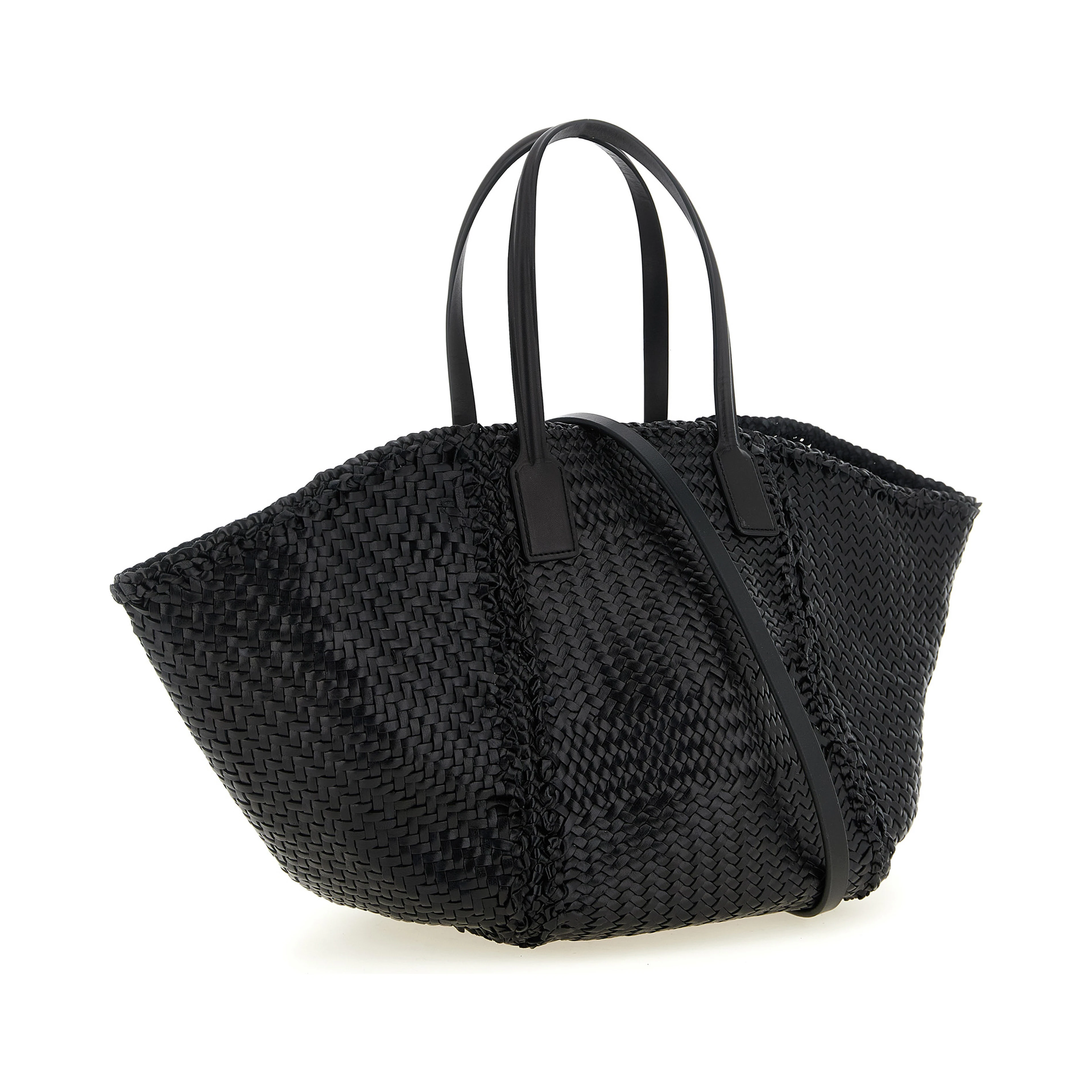 Black Calfskin Tote Bag