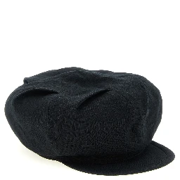Black Linen Fatcap Hat