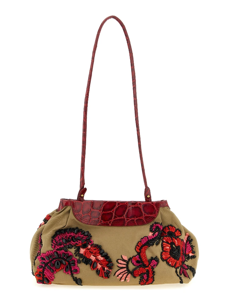 Multicolor Cotton Clutch Bag