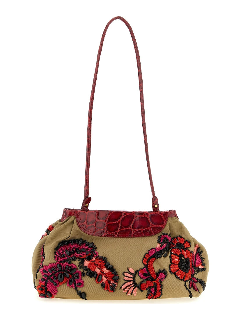 Multicolor Cotton Clutch Bag