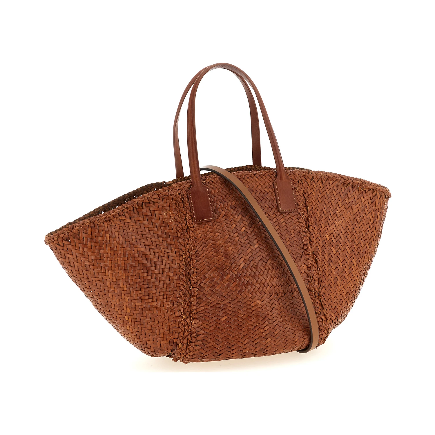 Brown Calfskin Tote Bag