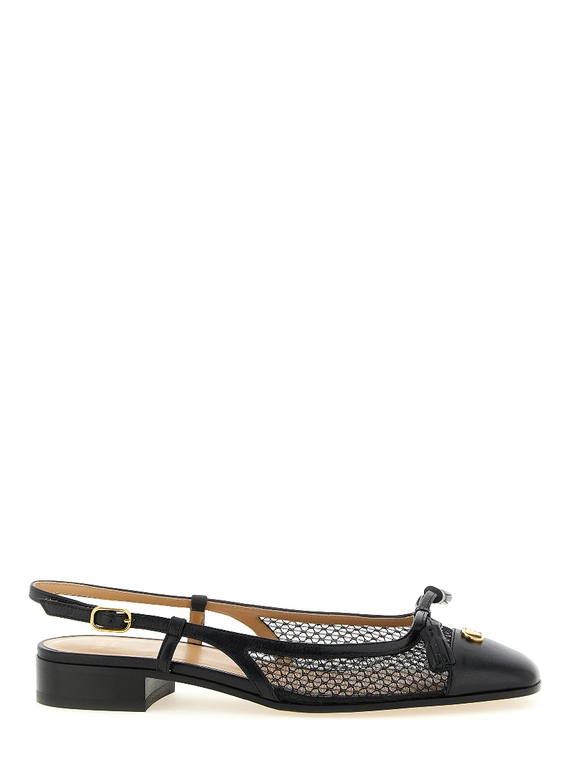 Black Leather Ballet Flats