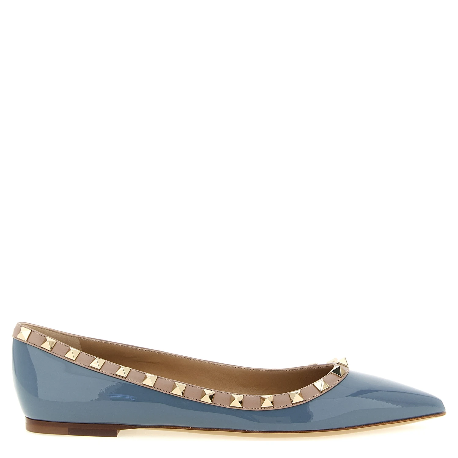 Gray Leather Ballet Flats