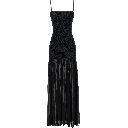 Black Polyamide Long Dress