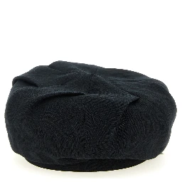 Black Linen Fatcap Hat
