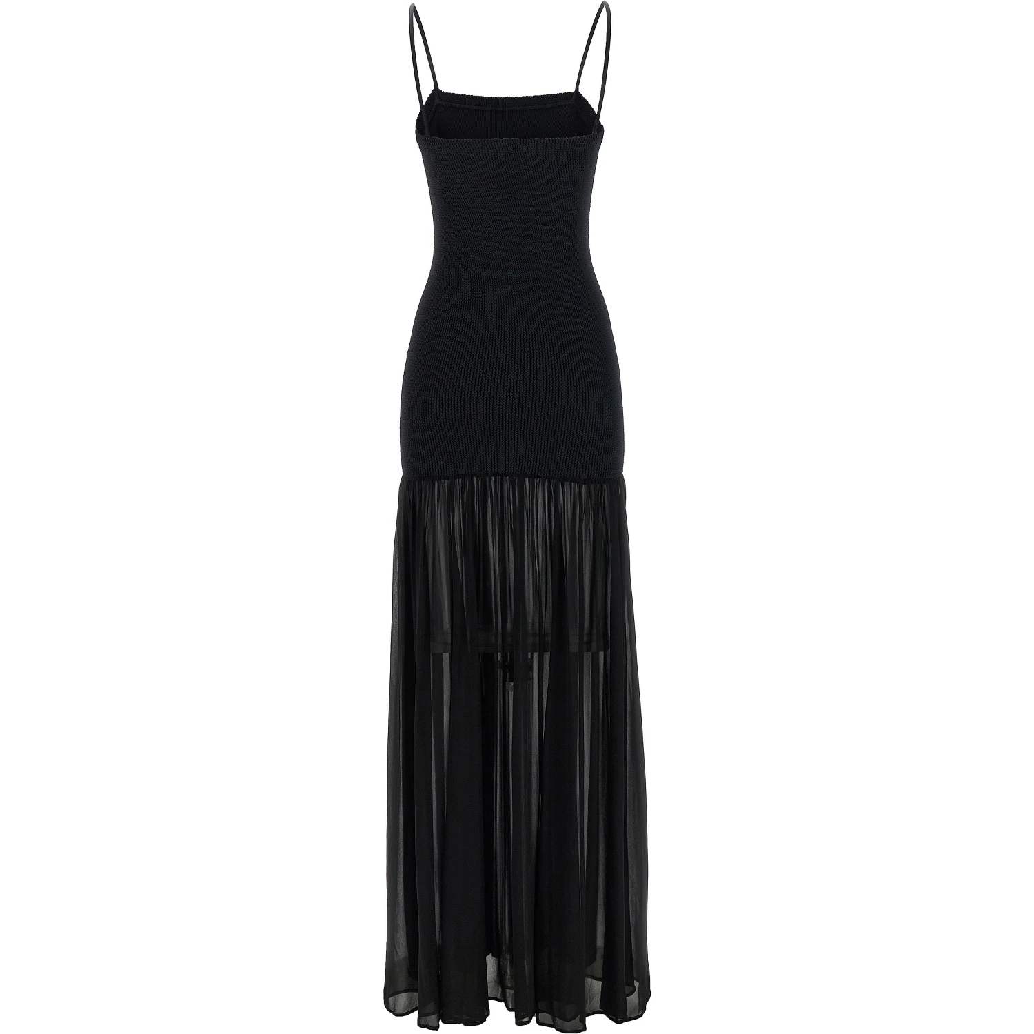 Black Polyamide Long Dress