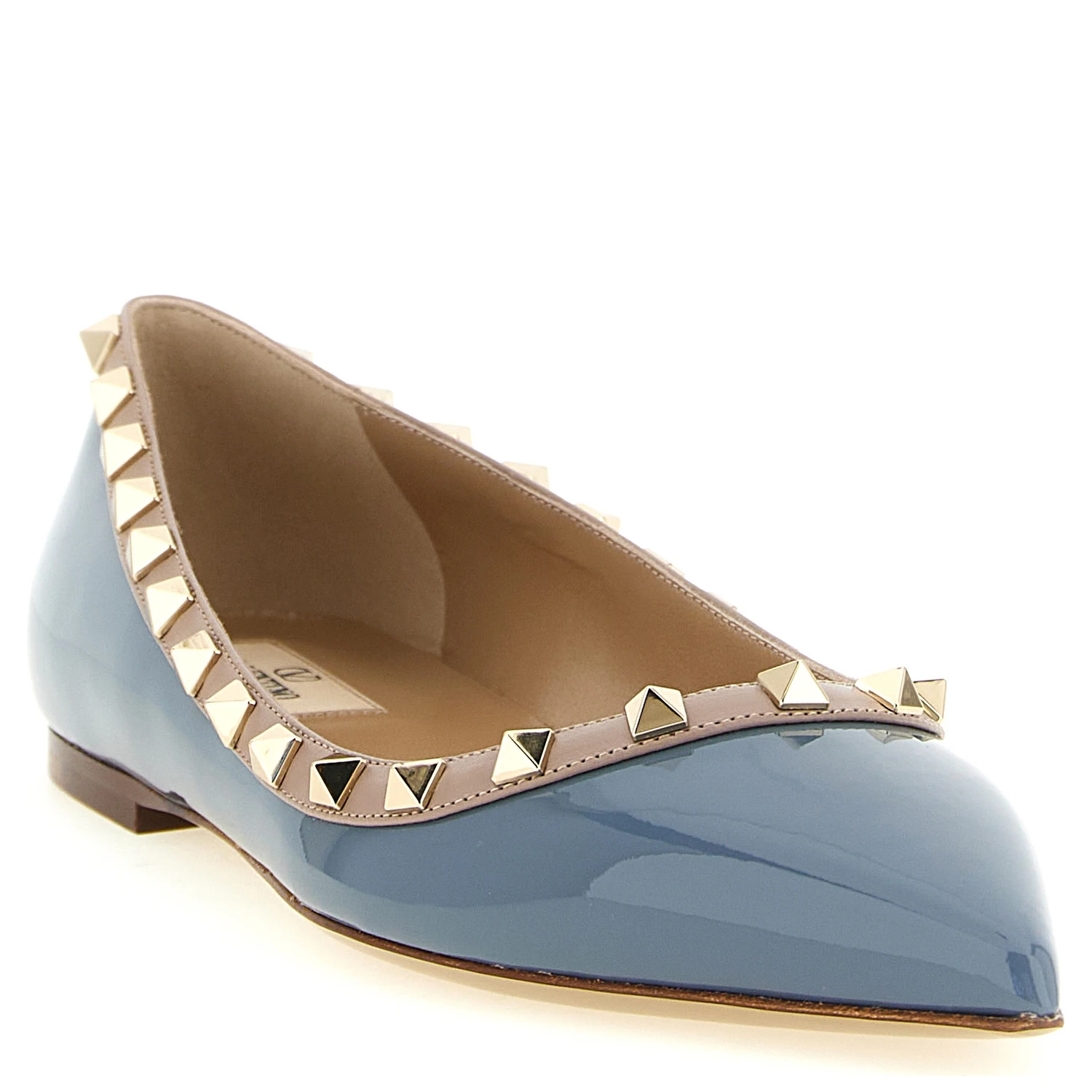 Gray Leather Ballet Flats
