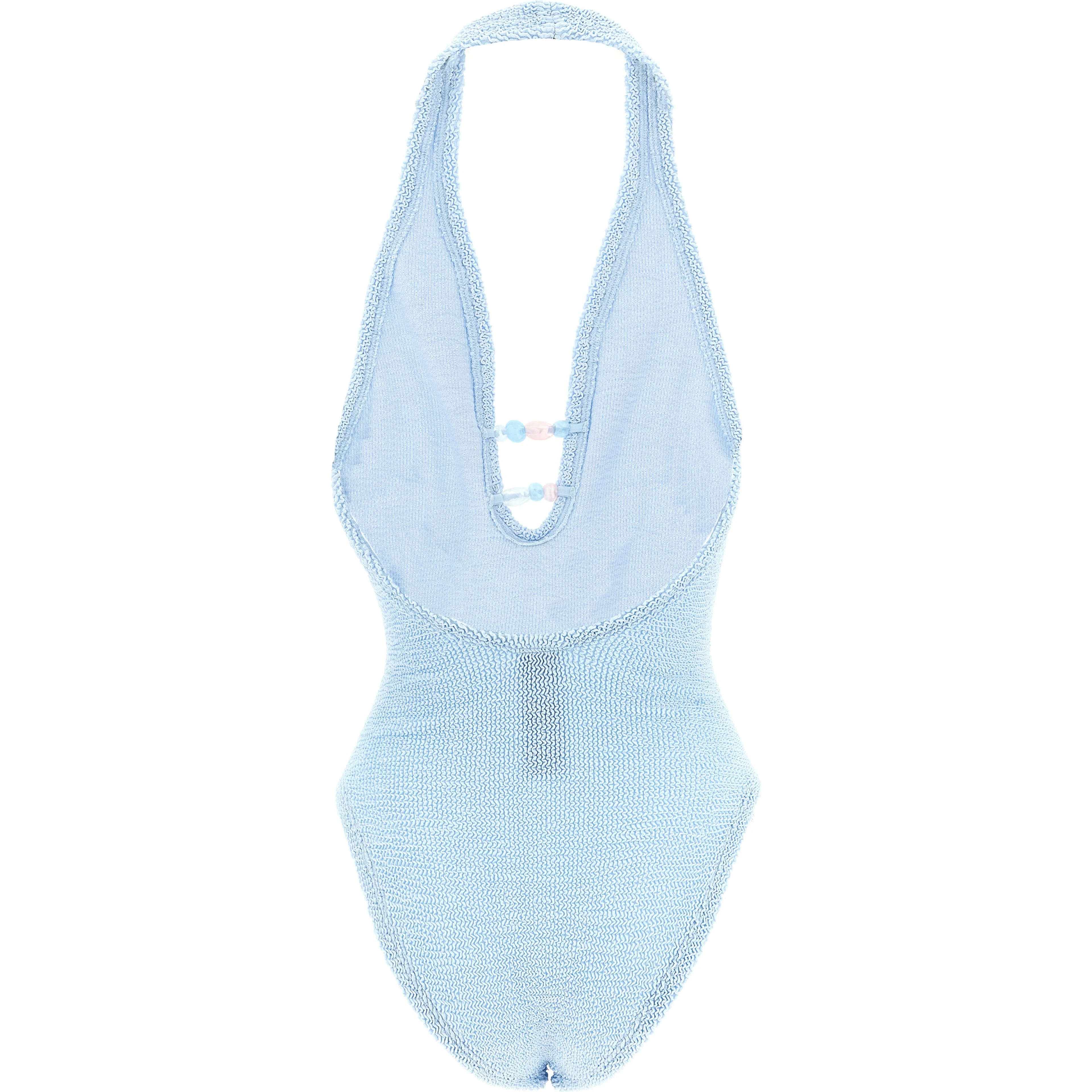 Blue Polyamide One-Piece Swimsuit
