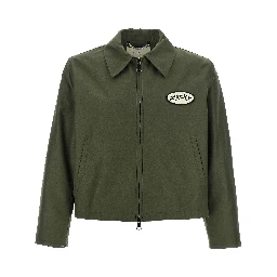 Bicolor Polyester Full-Length Jacket