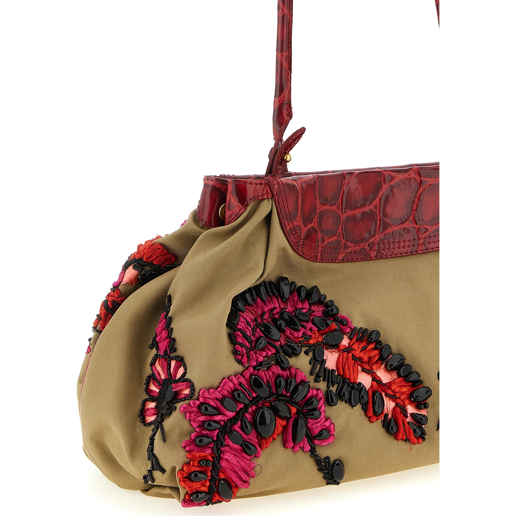 Multicolor Cotton Clutch Bag