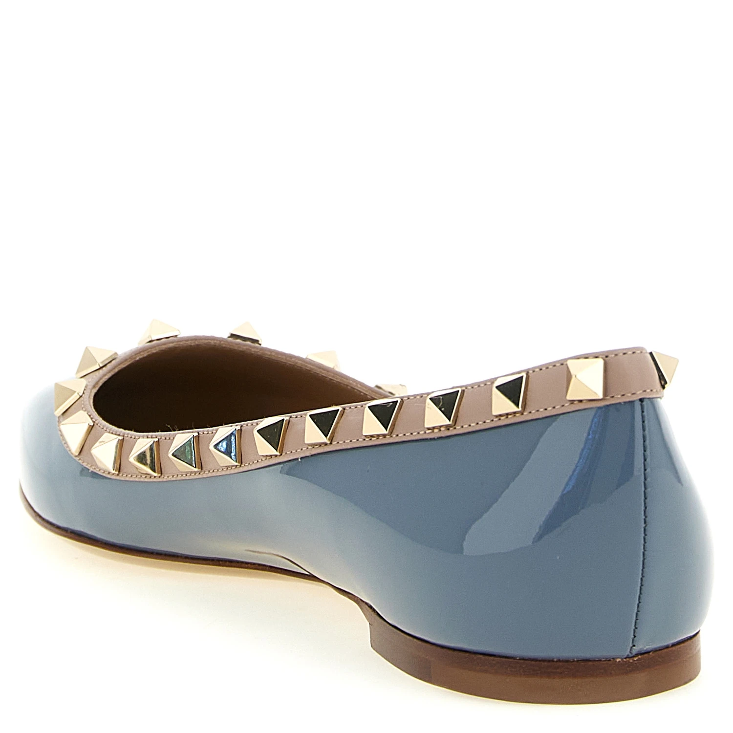 Gray Leather Ballet Flats
