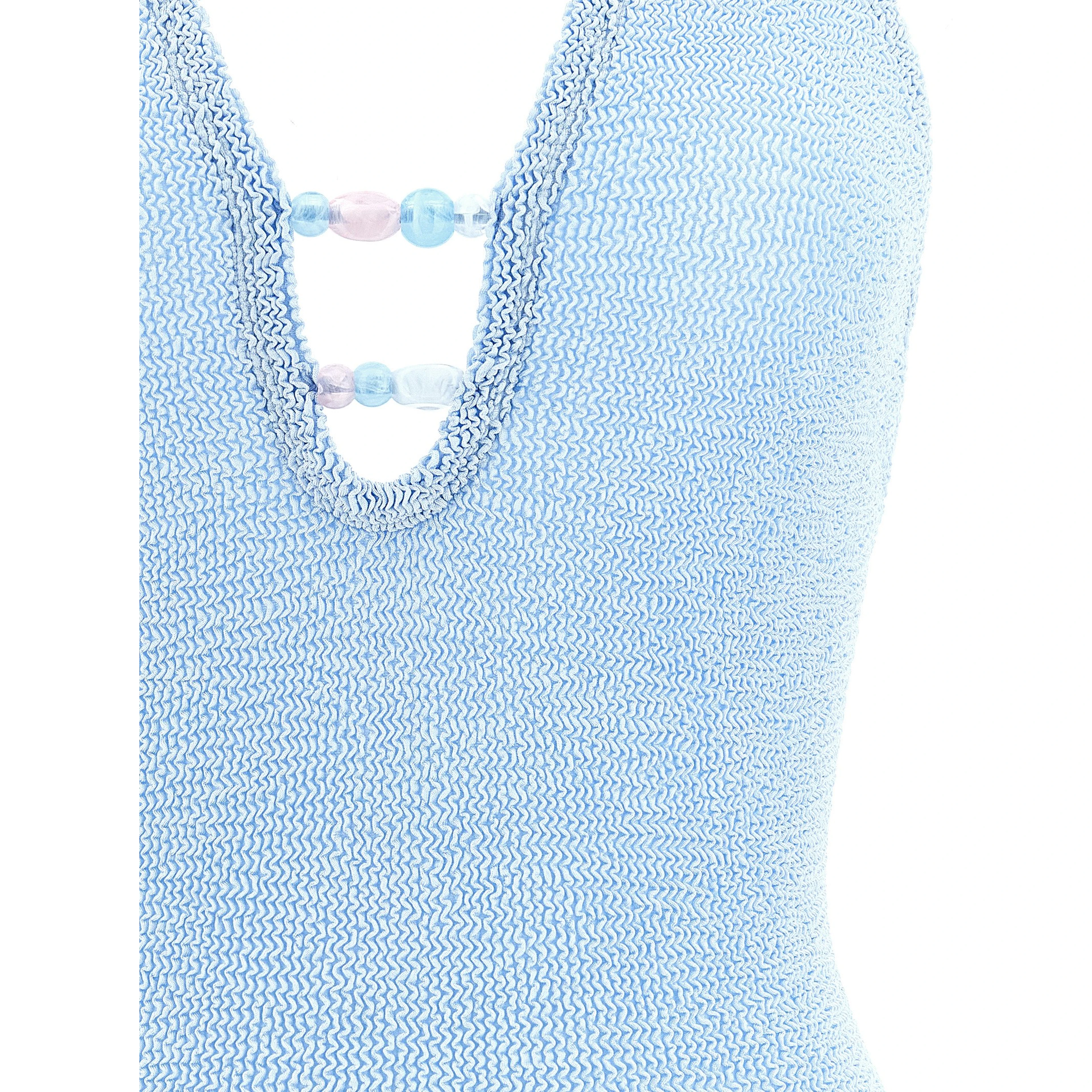 Blue Polyamide One-Piece Swimsuit