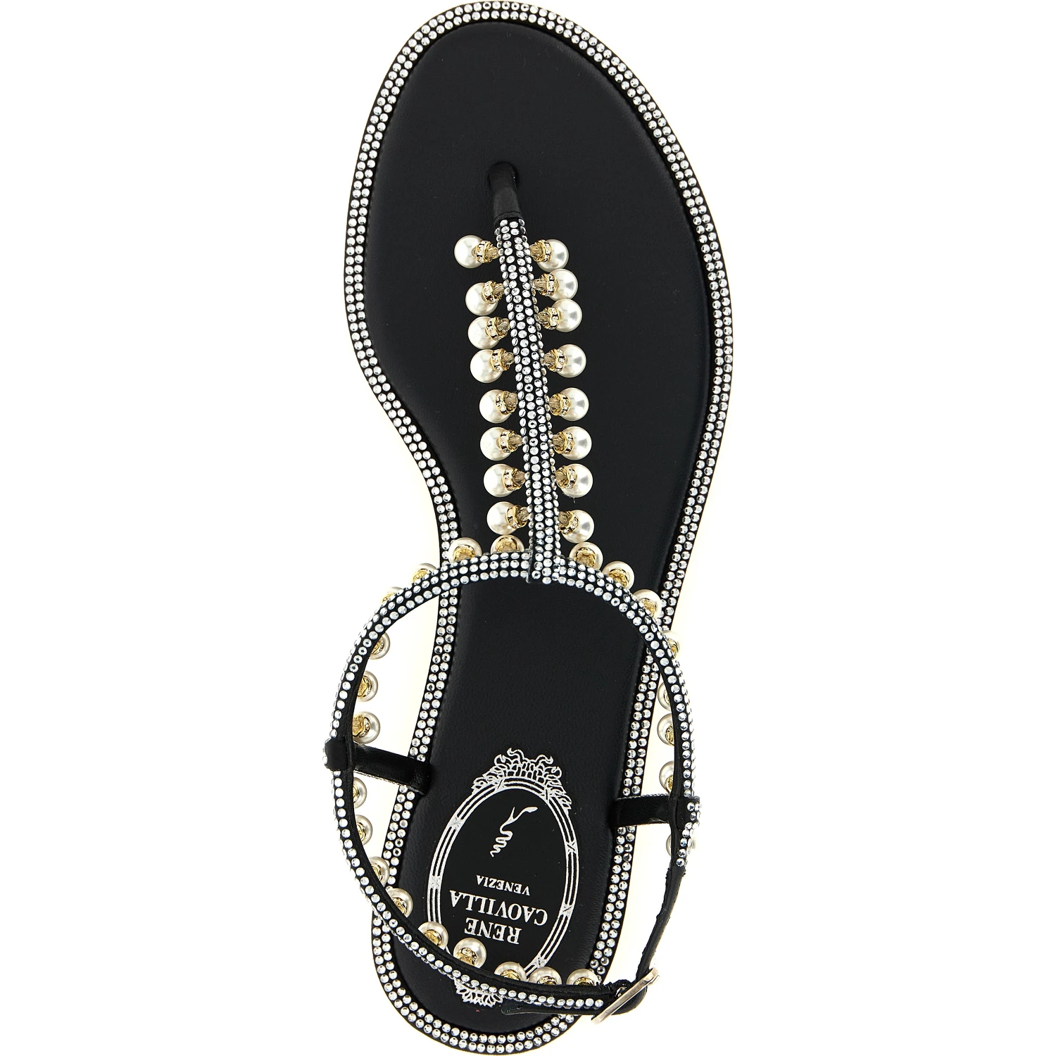 Bicolor Viscose Flat Sandals